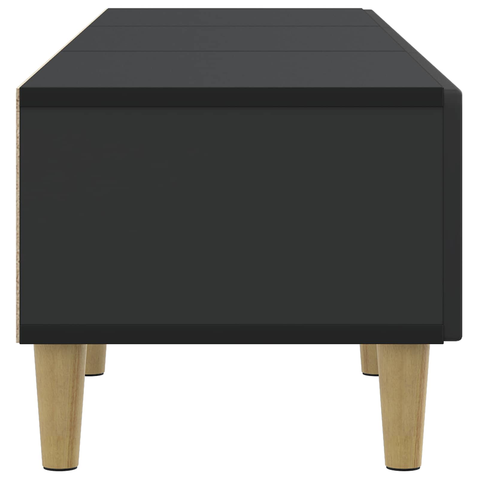 TV-Schränk 147 x 34,5 x 30 cm Schwarz Holzwerkstoff