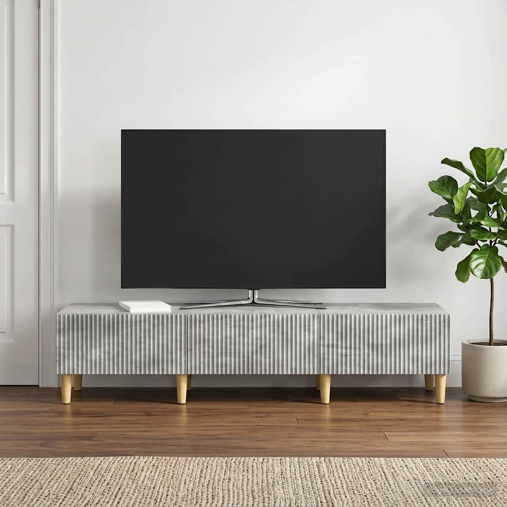 TV-Schränk Betongrau 147 x 34,5 x 30 cm Holzwerkstoff