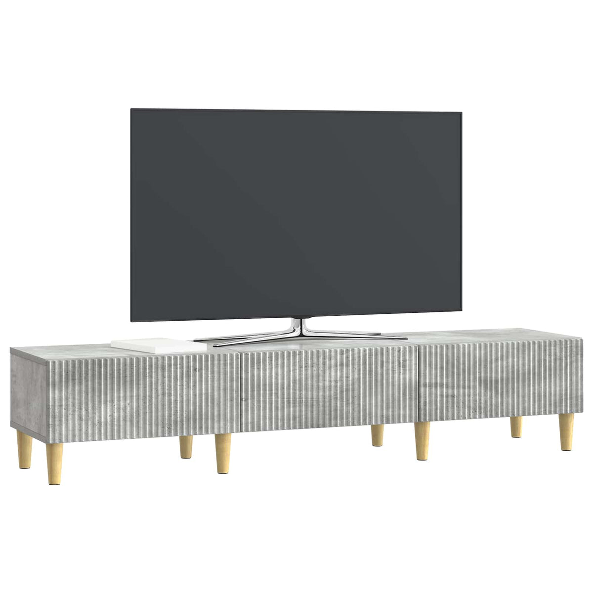 TV-Schränk Betongrau 147 x 34,5 x 30 cm Holzwerkstoff
