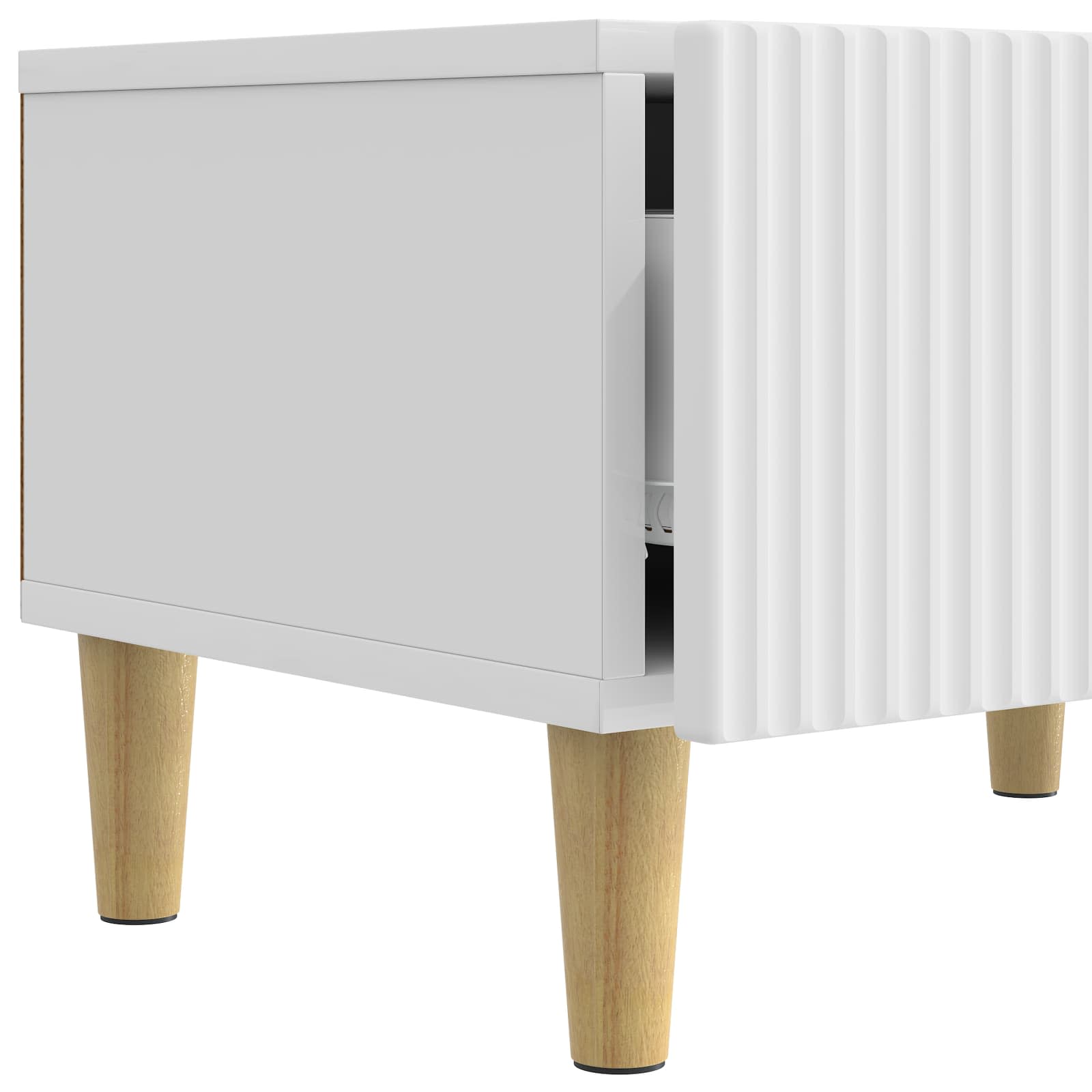 TV-Schränk Hochglanz Weiß 147 x 34,5 x 30 cm Holzwerkstoff