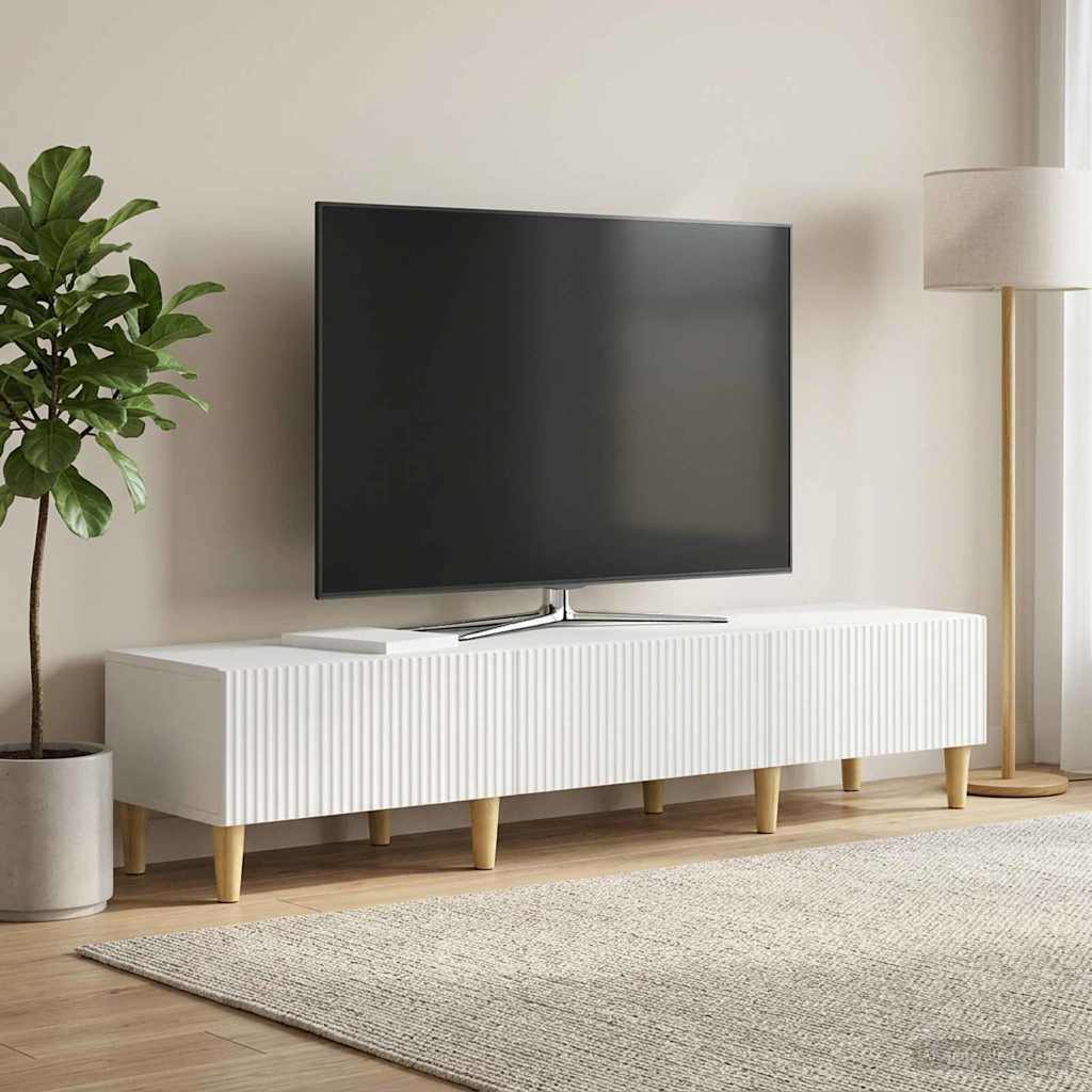 TV-Schränk Hochglanz Weiß 147 x 34,5 x 30 cm Holzwerkstoff
