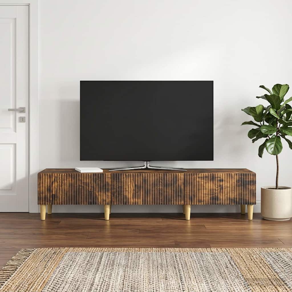 TV-Schränk Geräucherte Eiche 147 x 34,5 x 30 cm Holzwerkstoff
