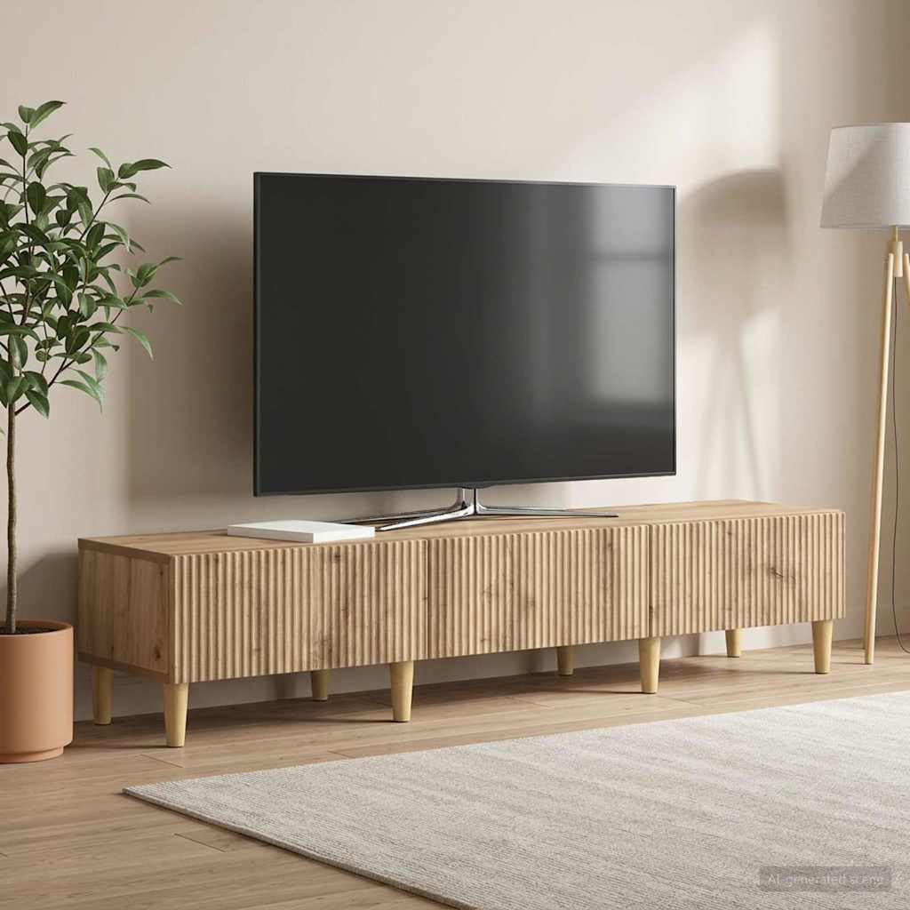 TV-Schränk 147 x 34,5 x 30 cm Artisan-Eiche Holzwerkstoff
