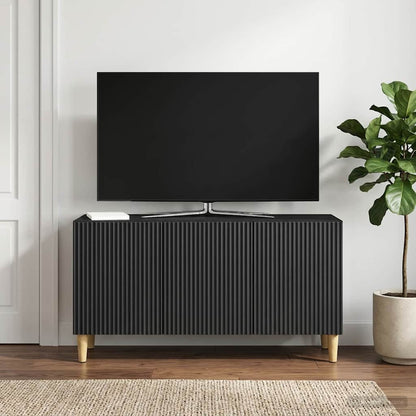 TV-Schränk 99 x 34,5 x 50 cm Schwarz Holzwerkstoff