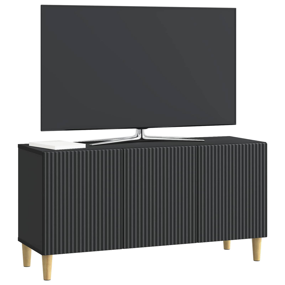 TV-Schränk 99 x 34,5 x 50 cm Schwarz Holzwerkstoff