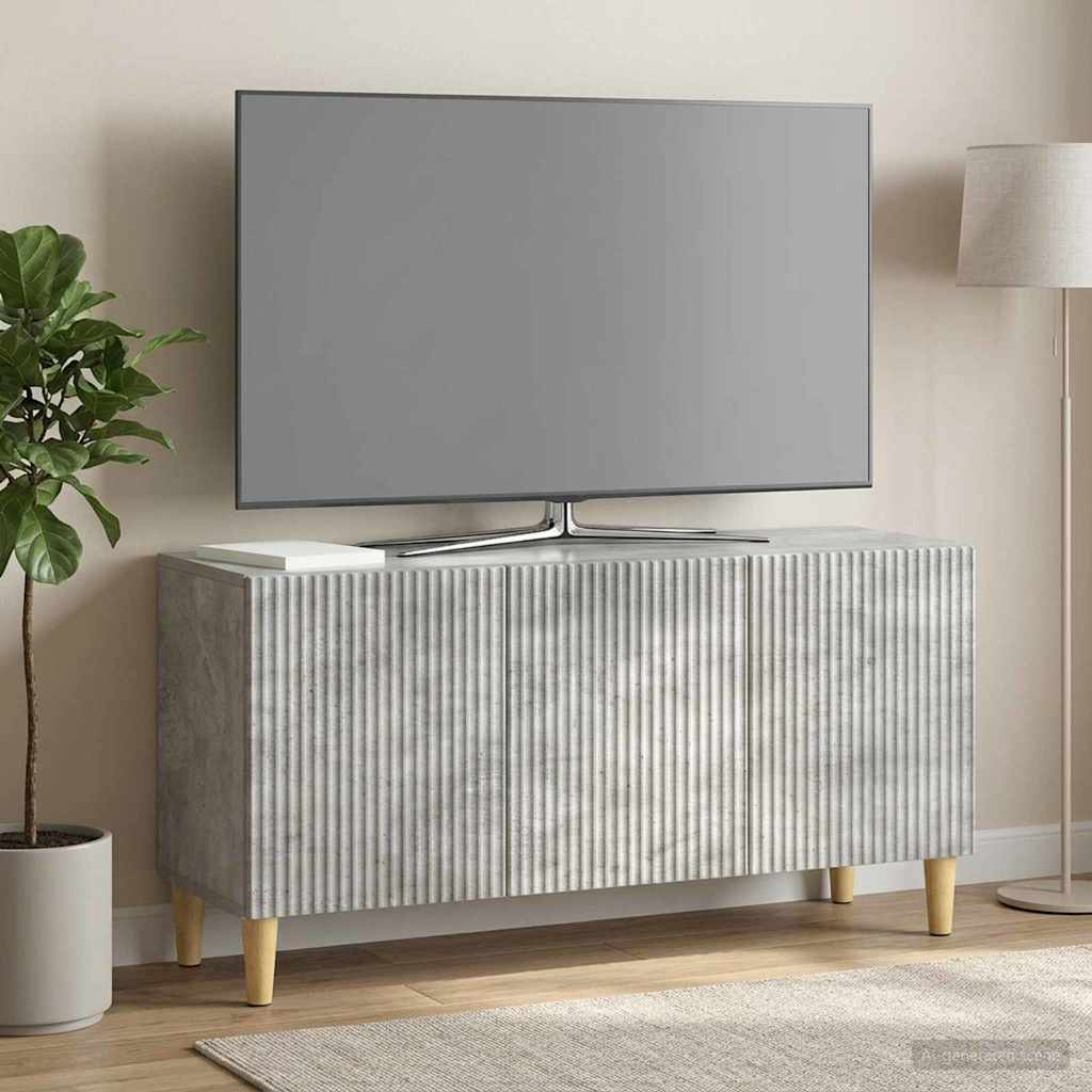 TV-Schränk 99 x 34,5 x 50 cm Betongrau Holzwerkstoff