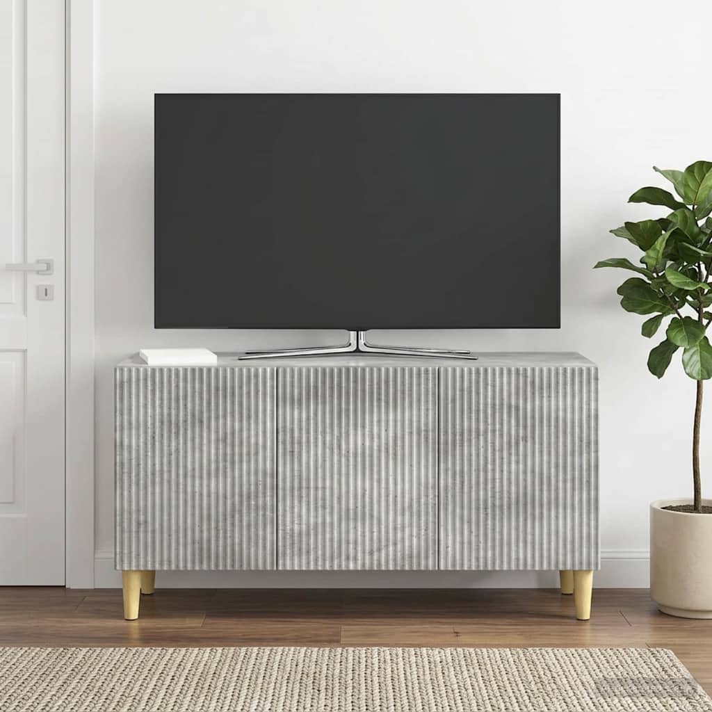 TV-Schränk 99 x 34,5 x 50 cm Betongrau Holzwerkstoff