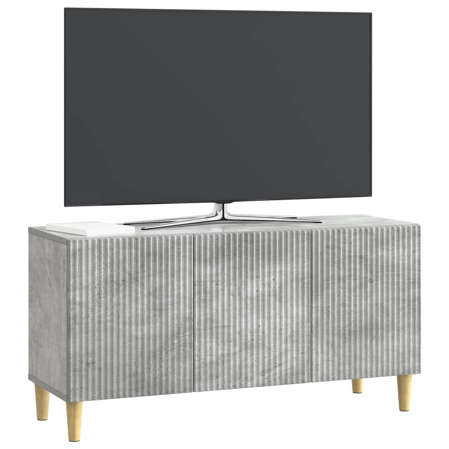 TV-Schränk 99 x 34,5 x 50 cm Betongrau Holzwerkstoff