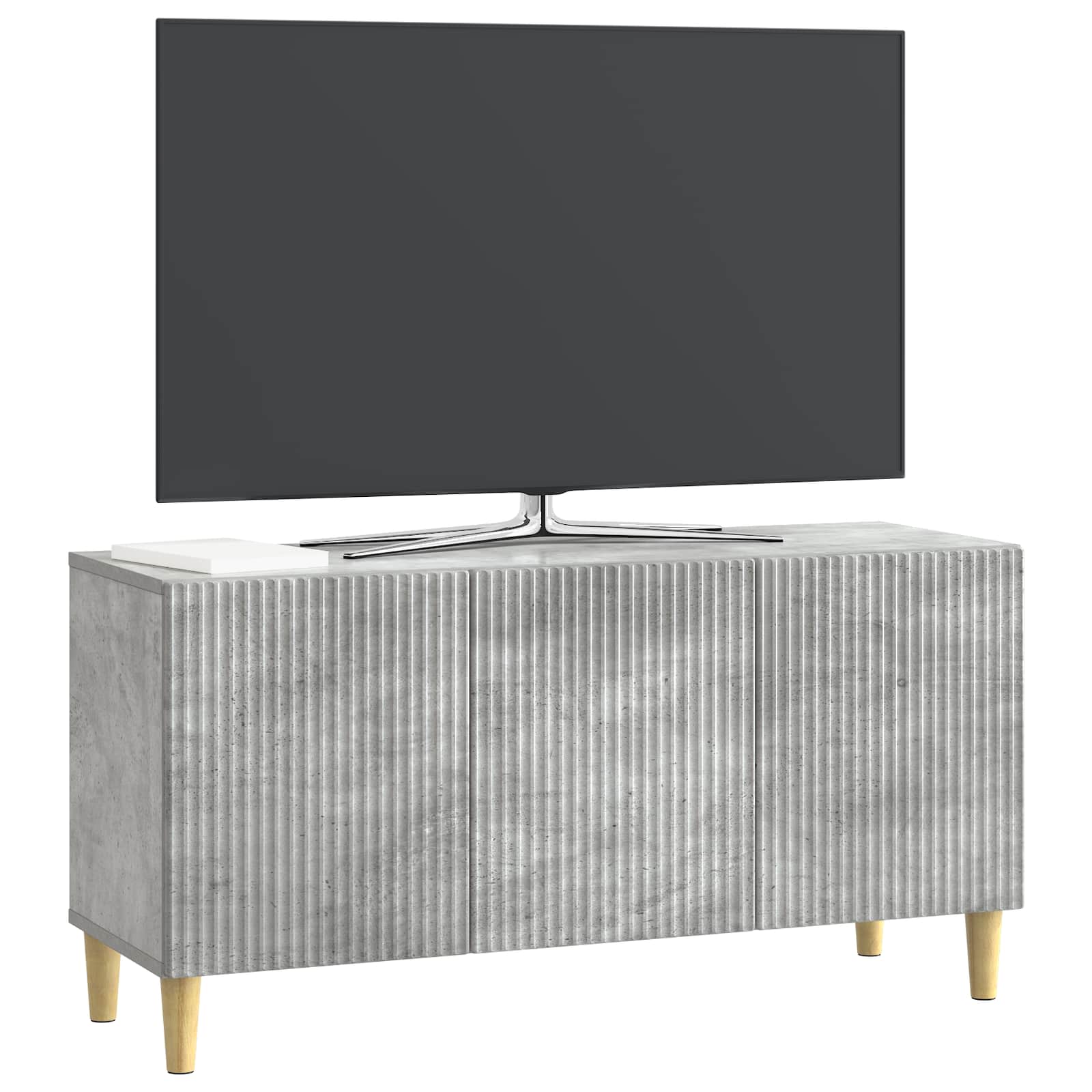 TV-Schränk 99 x 34,5 x 50 cm Betongrau Holzwerkstoff