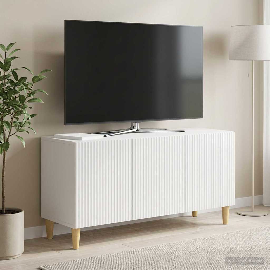 TV-Schränk 99 x 34,5 x 50 cm Hochglanz Weiß Holzwerkstoff