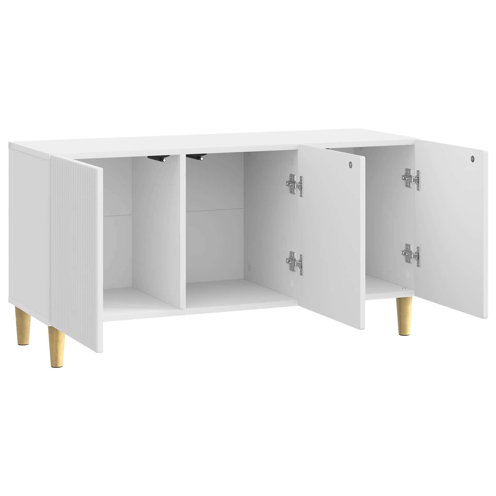 TV-Schränk 99 x 34,5 x 50 cm Hochglanz Weiß Holzwerkstoff