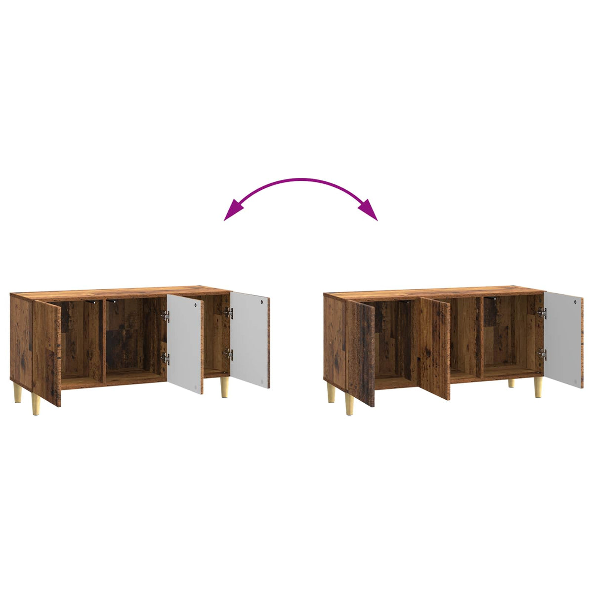 TV-Schränk 99 x 34,5 x 50 cm Altholz Holzwerkstoff