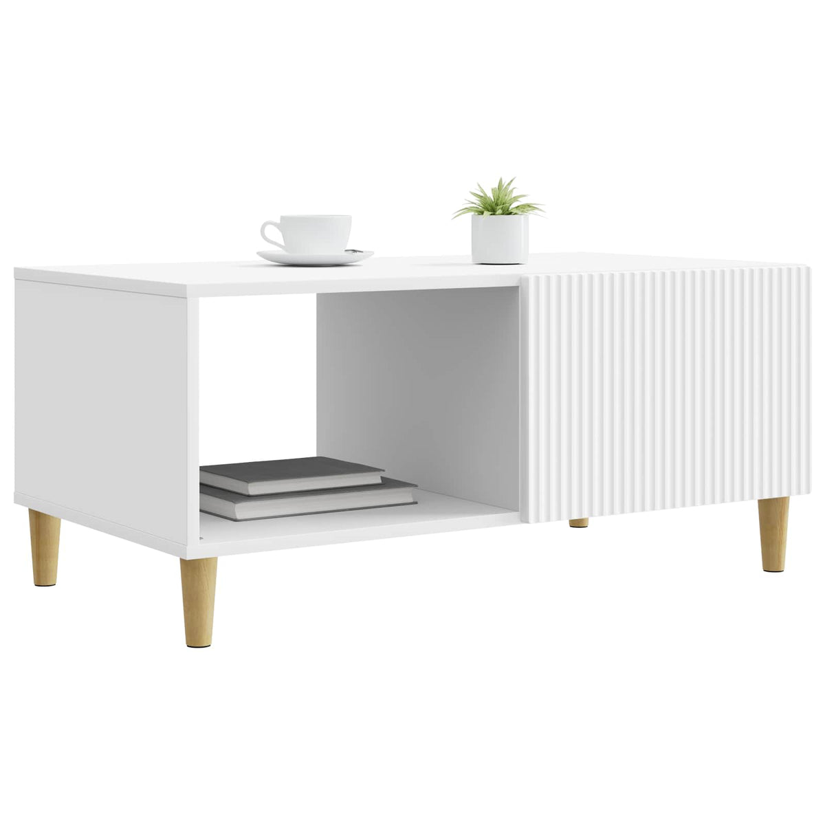 Couchtisch Weiß 90 x 50 x 40 cm Holzwerkstoff