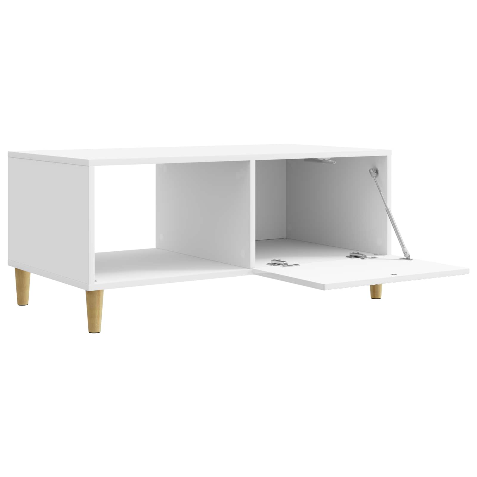 Couchtisch Hochglanz Weiß 90 x 50 x 40 cm Holzwerkstoff