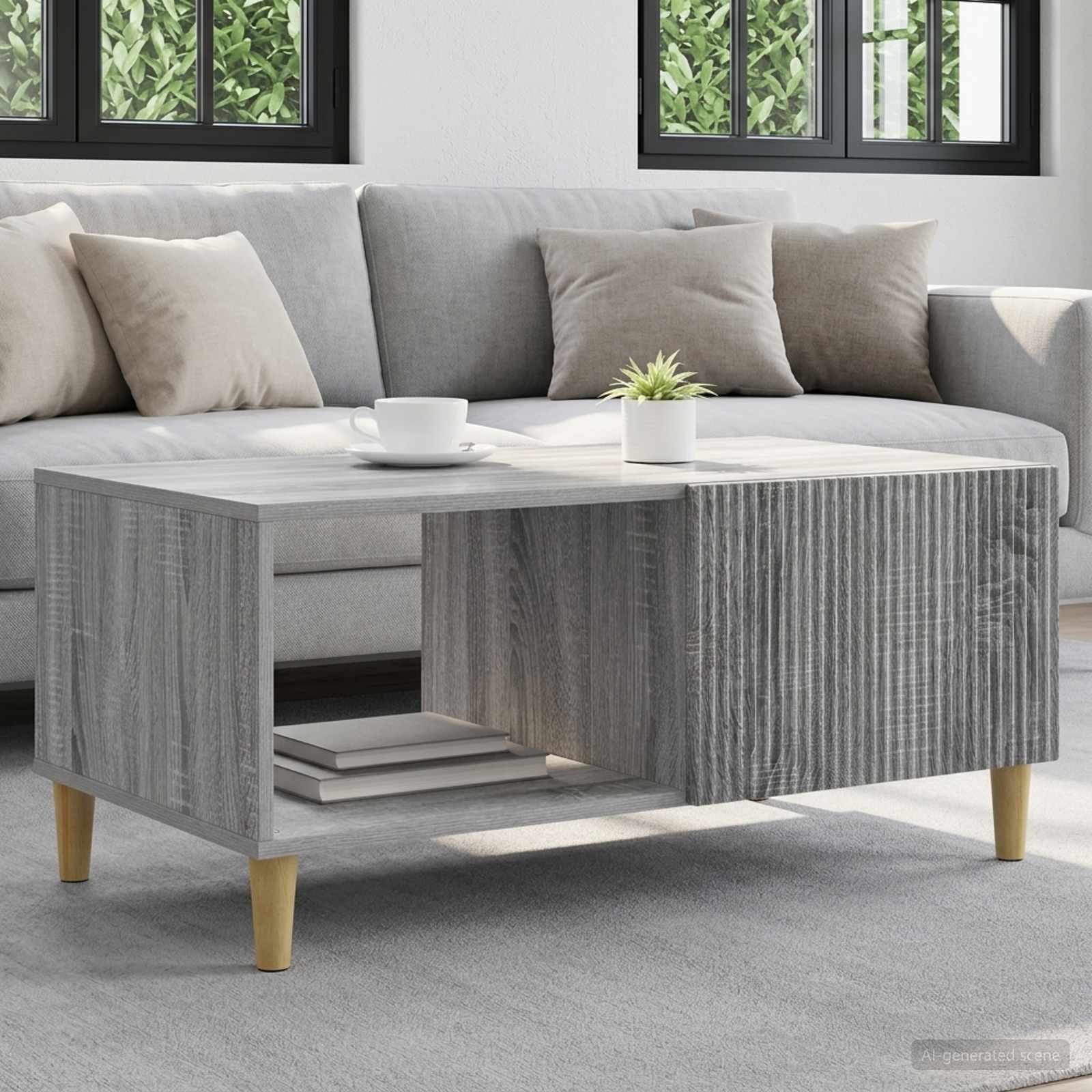 Couchtisch Sonoma-Grau 90 x 50 x 40 cm Holzwerkstoff