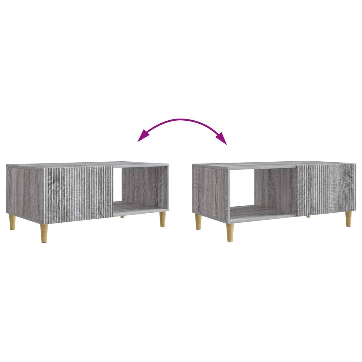 Couchtisch Sonoma-Grau 90 x 50 x 40 cm Holzwerkstoff