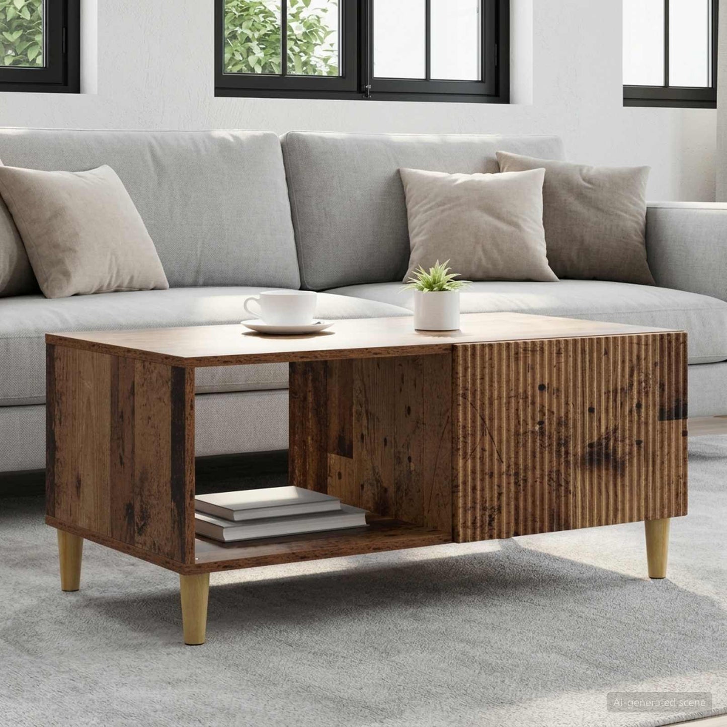 Couchtisch Altholz 90 x 50 x 40 cm Holzwerkstoff