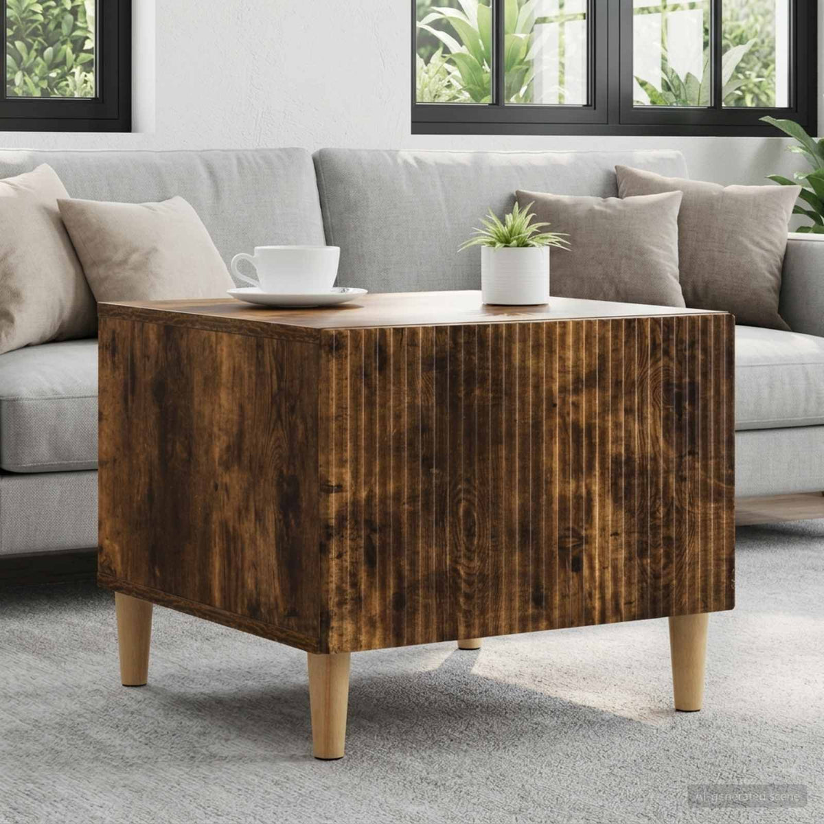 Couchtisch Geräucherte Eiche 49 x 50 x 40 cm Holzwerkstoff