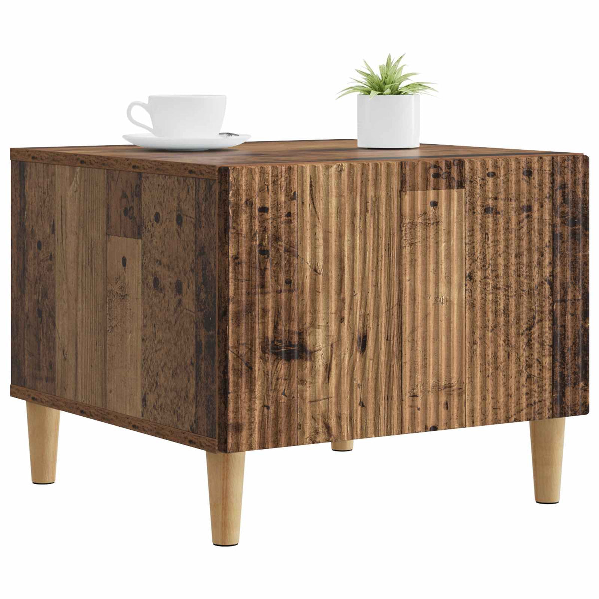 Couchtisch mit Schubladen Altholz 49 x 50 x 40 cm Holzwerkstoff