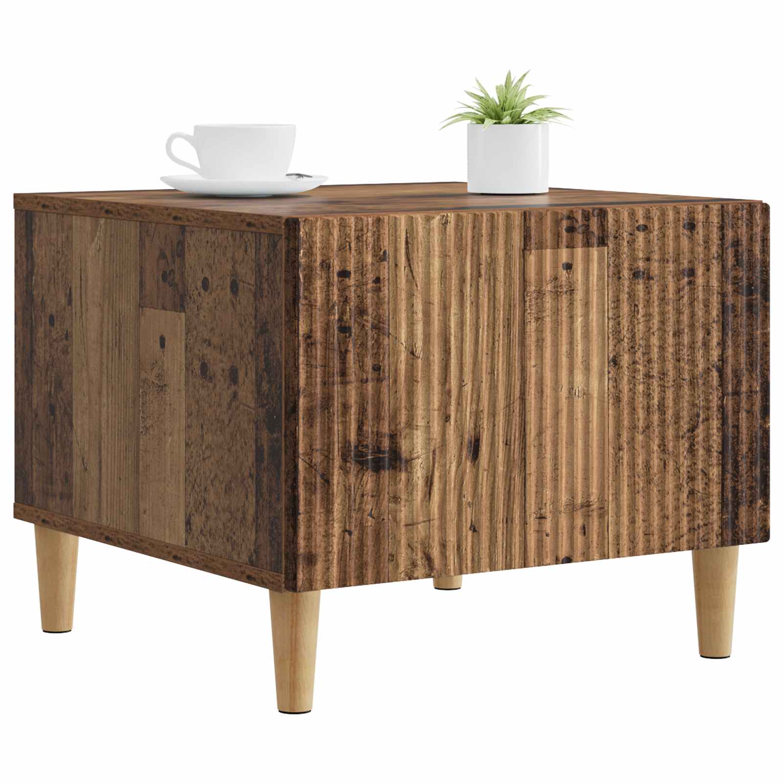 Couchtisch mit Schubladen Altholz 49 x 50 x 40 cm Holzwerkstoff