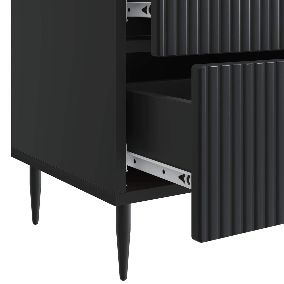 Nachttisch 2 Stk. Schwarz 43 x 34,5 x 47,5 cm Holzwerkstoff
