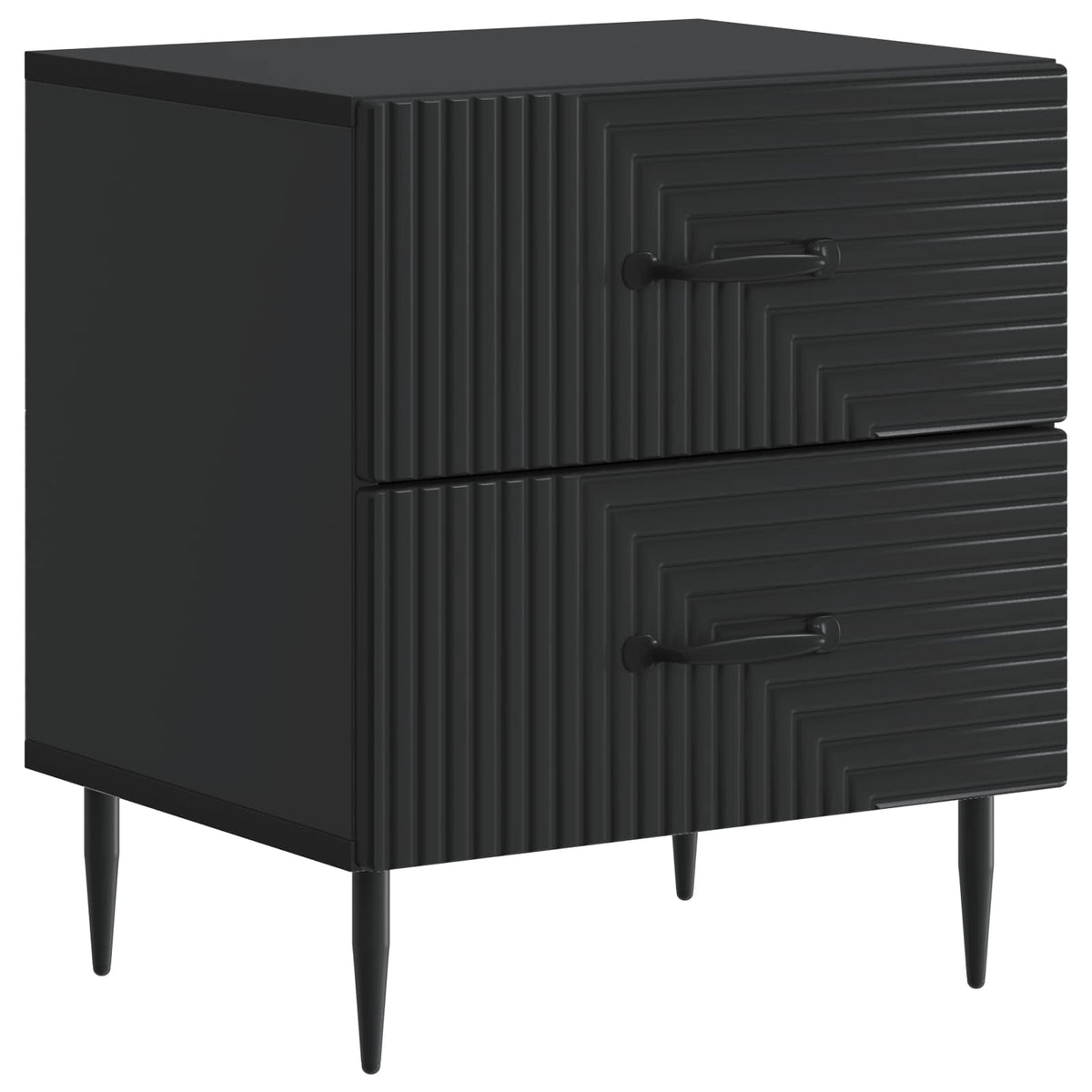 Nachttisch 2 Stk. Schwarz 43 x 34,5 x 47,5 cm Holzwerkstoff