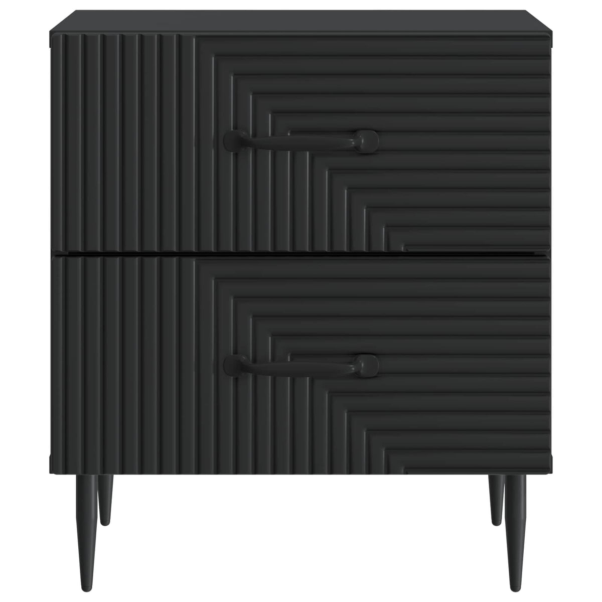 Nachttisch 2 Stk. Schwarz 43 x 34,5 x 47,5 cm Holzwerkstoff