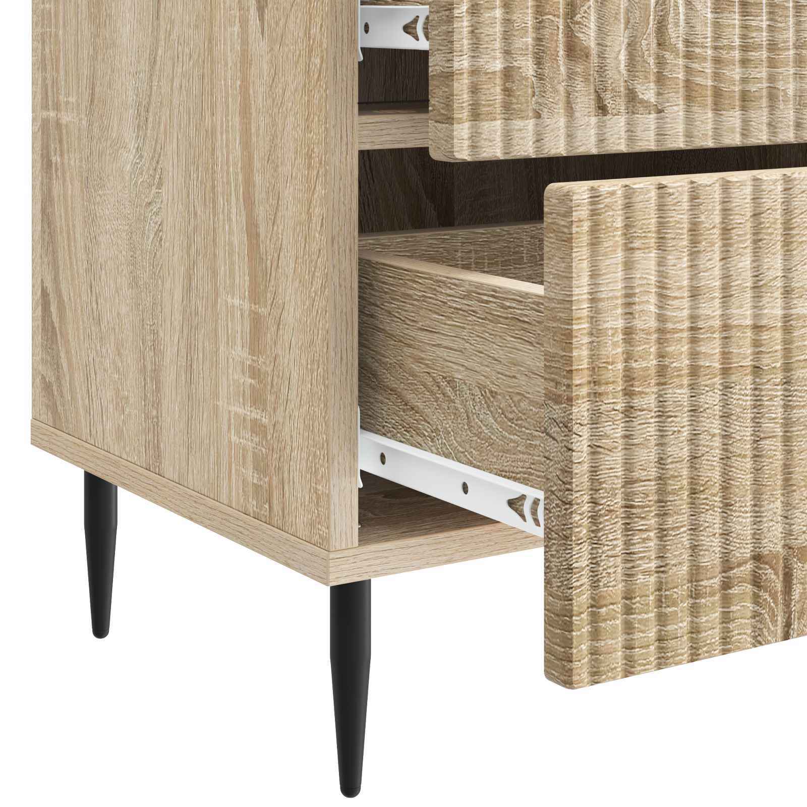 Nachttisch 2 Stk. Sonoma-Eiche 43 x 34,5 x 47,5 cm