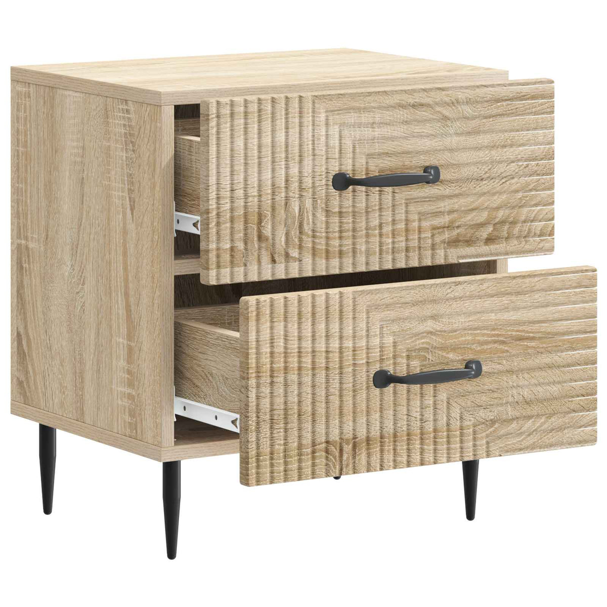Nachttisch 2 Stk. Sonoma-Eiche 43 x 34,5 x 47,5 cm