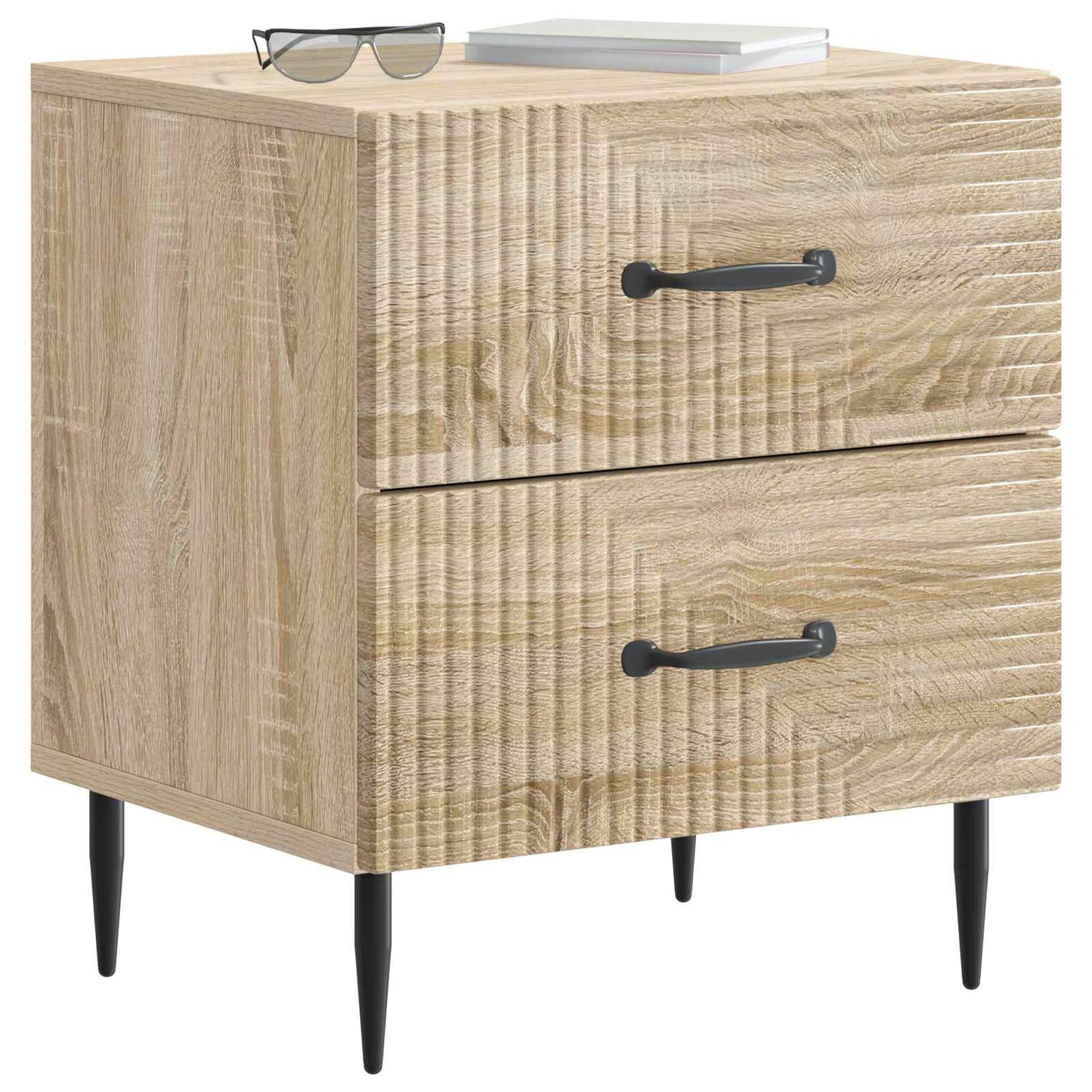 Nachttisch 2 Stk. Sonoma-Eiche 43 x 34,5 x 47,5 cm