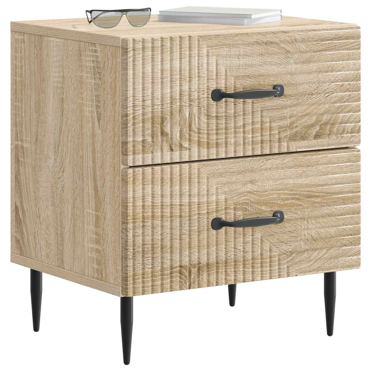 Nachttisch 2 Stk. Sonoma-Eiche 43 x 34,5 x 47,5 cm