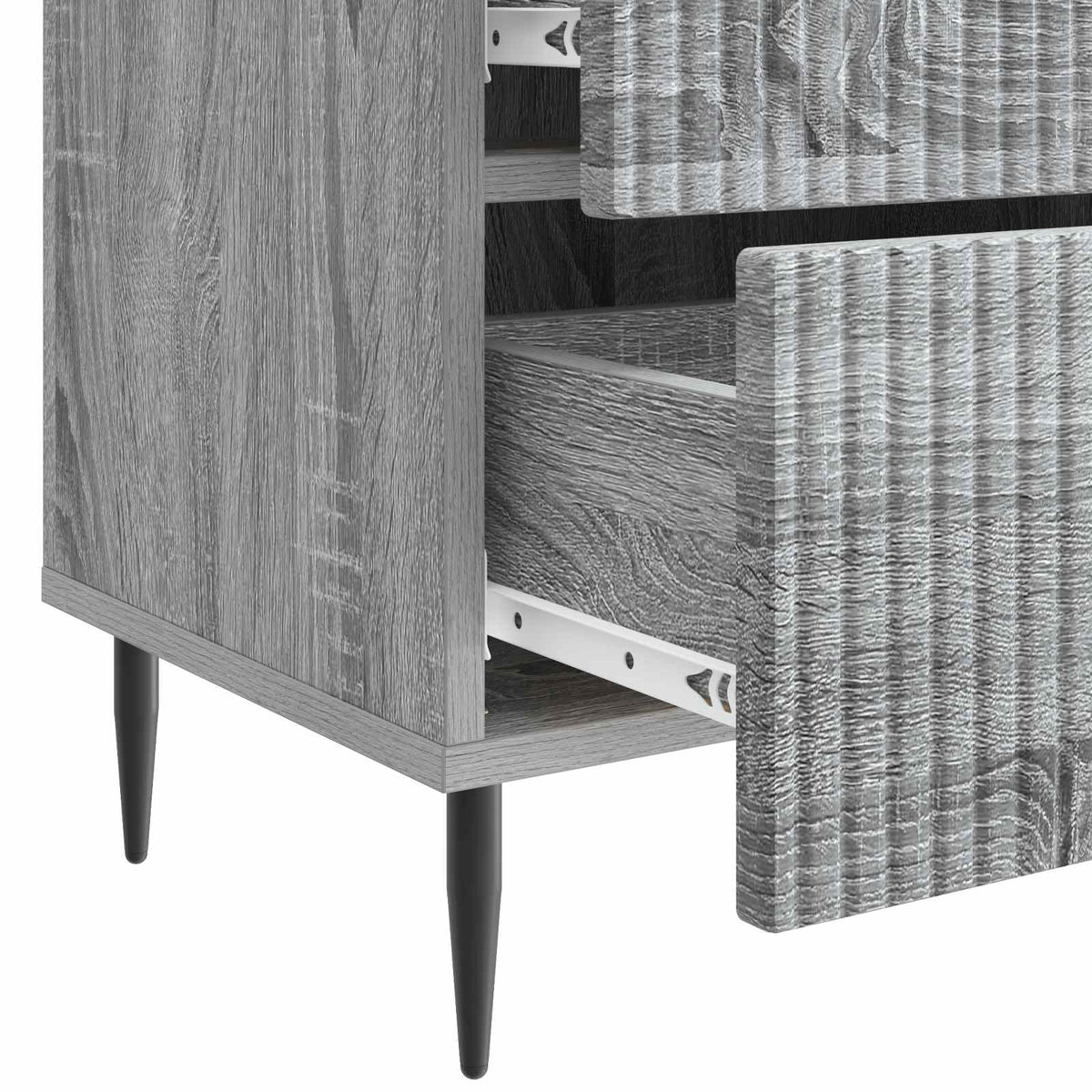 Nachttisch 2 Stk. Sonoma-Grau 43 x 34,5 x 47,5 cm Holzwerkstoff