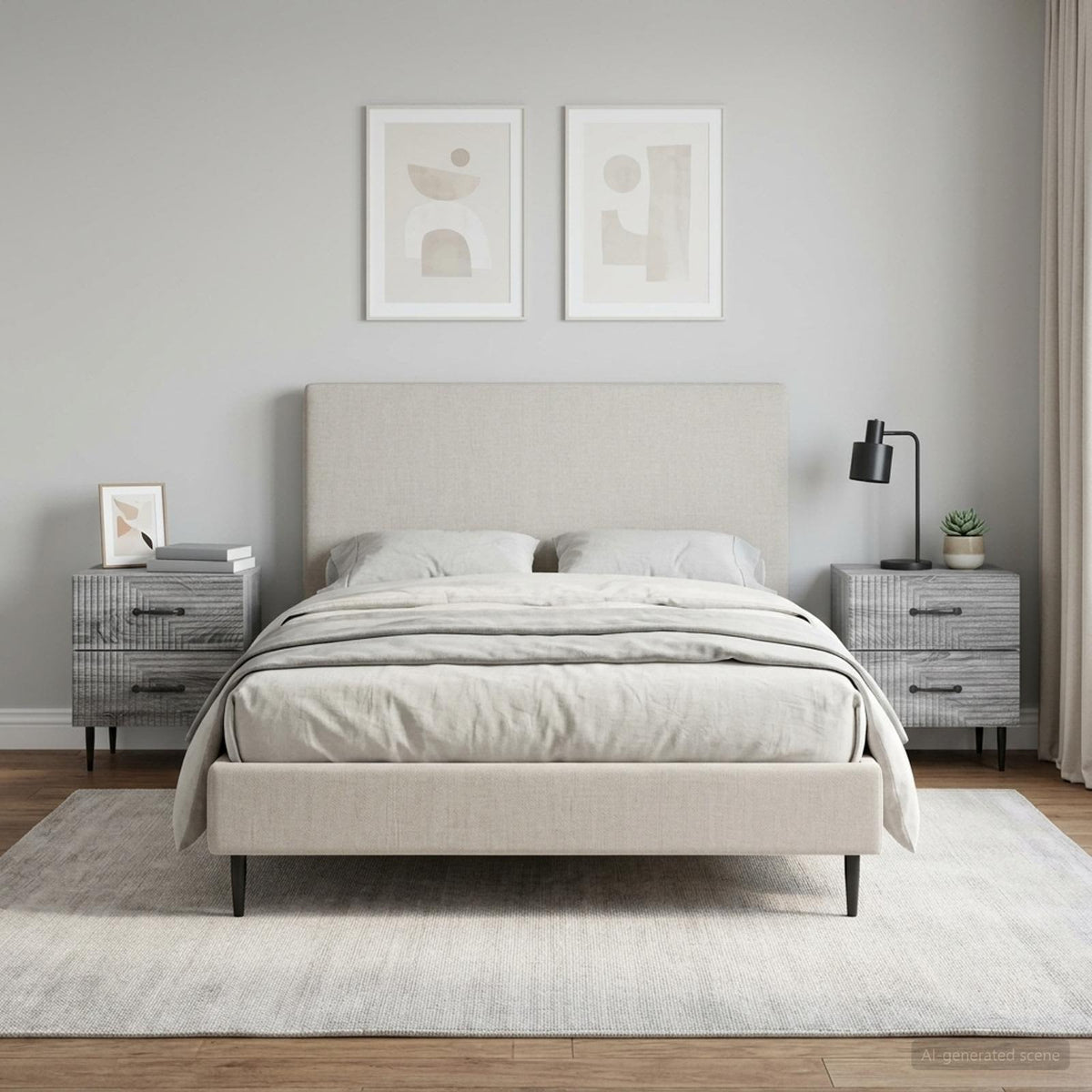 Nachttisch 2 Stk. Sonoma-Grau 43 x 34,5 x 47,5 cm Holzwerkstoff
