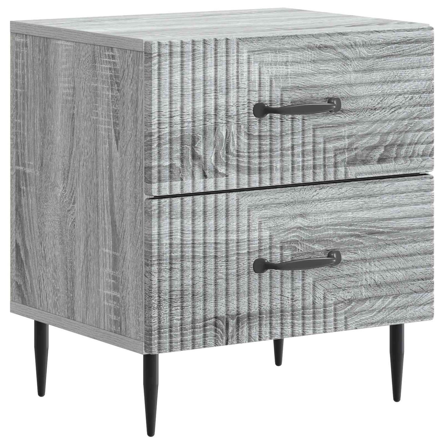Nachttisch 2 Stk. Sonoma-Grau 43 x 34,5 x 47,5 cm Holzwerkstoff