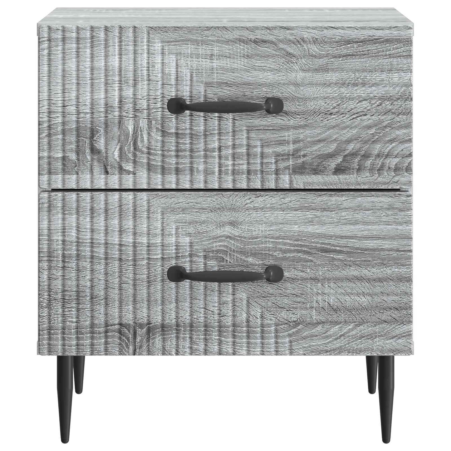 Nachttisch 2 Stk. Sonoma-Grau 43 x 34,5 x 47,5 cm Holzwerkstoff