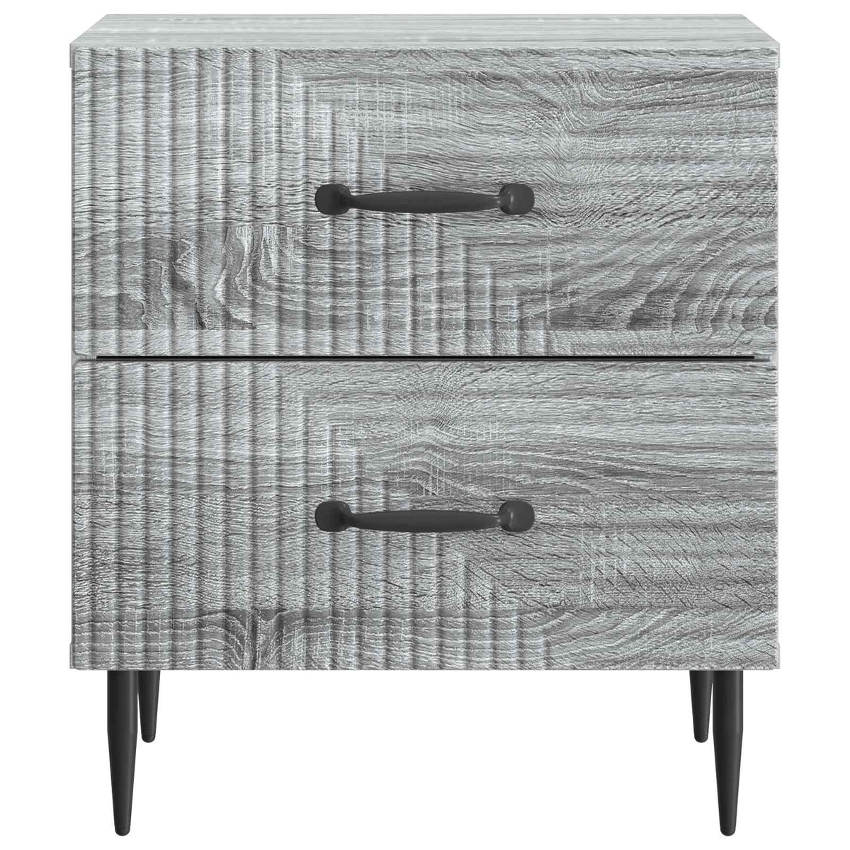 Nachttisch 2 Stk. Sonoma-Grau 43 x 34,5 x 47,5 cm Holzwerkstoff