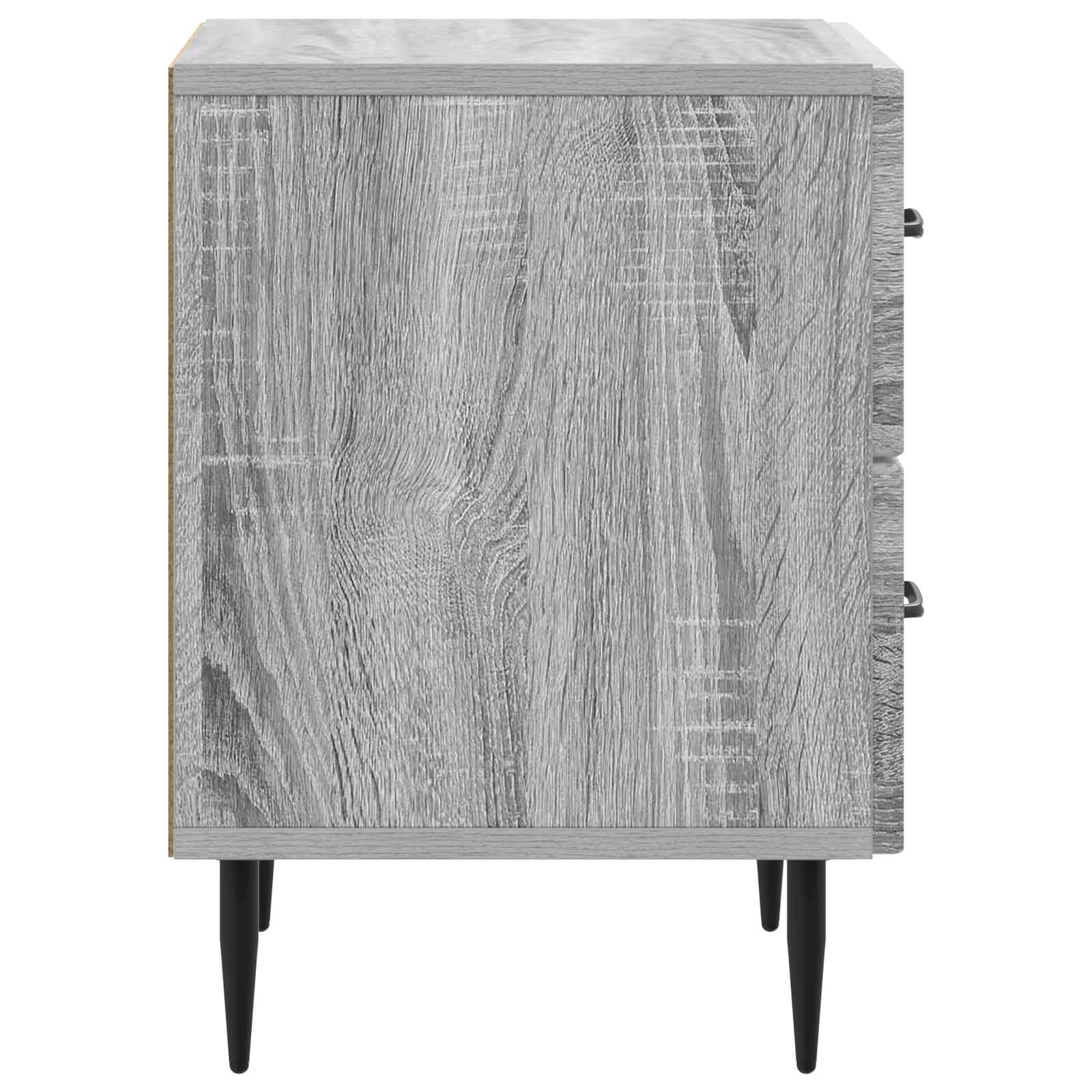 Nachttisch 2 Stk. Sonoma-Grau 43 x 34,5 x 47,5 cm Holzwerkstoff