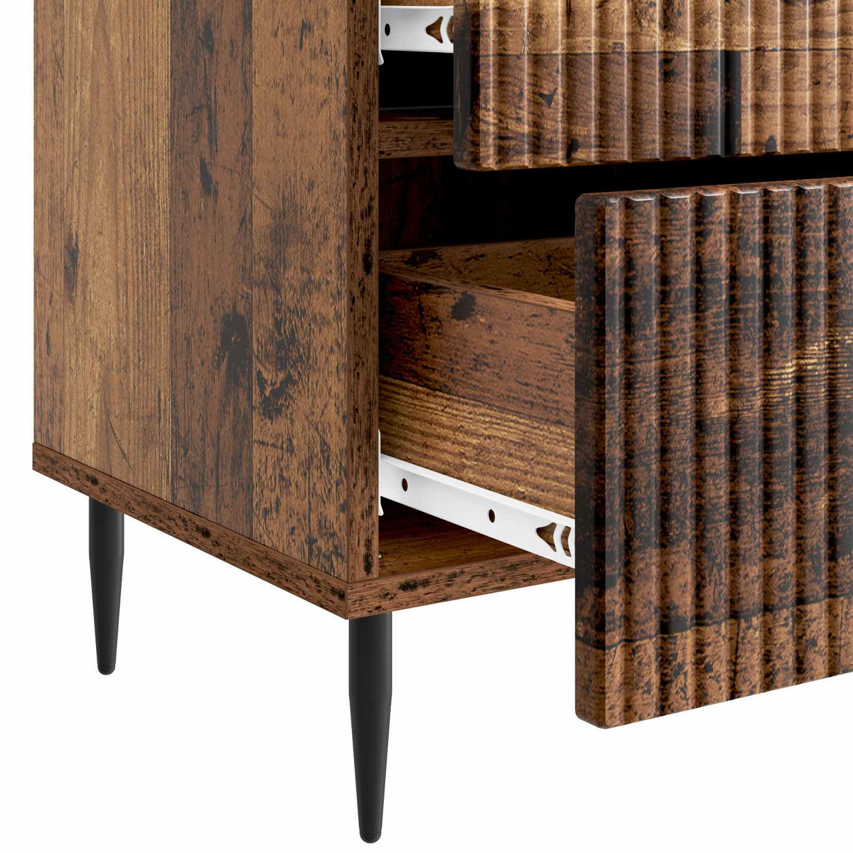 Nachttisch 2 Stk. Altholz 43 x 34,5 x 47,5 cm Holzwerkstoff
