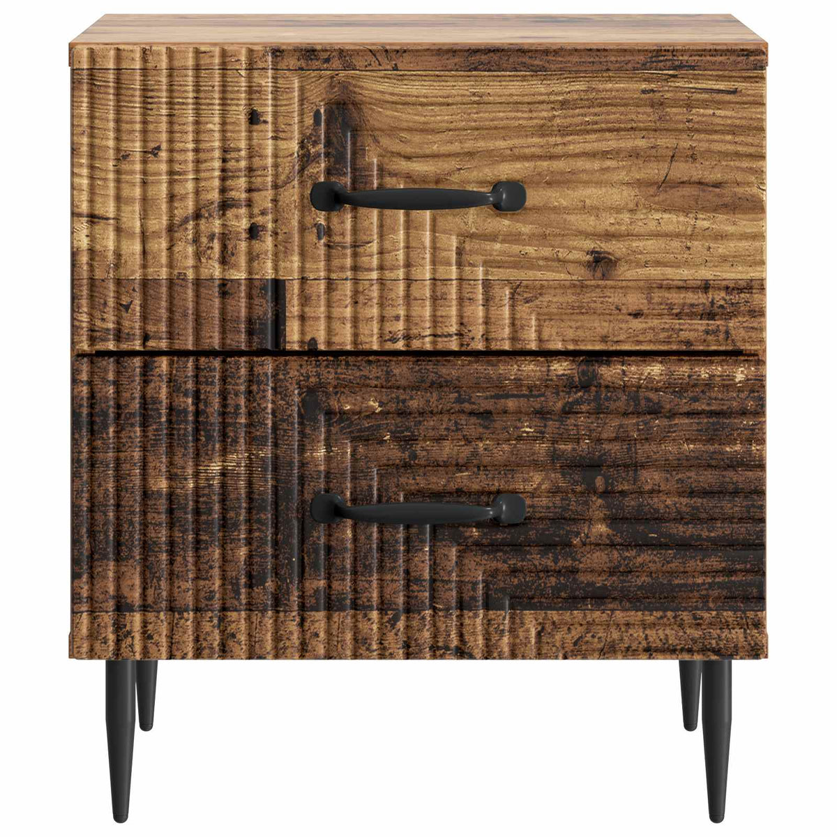 Nachttisch 2 Stk. Altholz 43 x 34,5 x 47,5 cm Holzwerkstoff