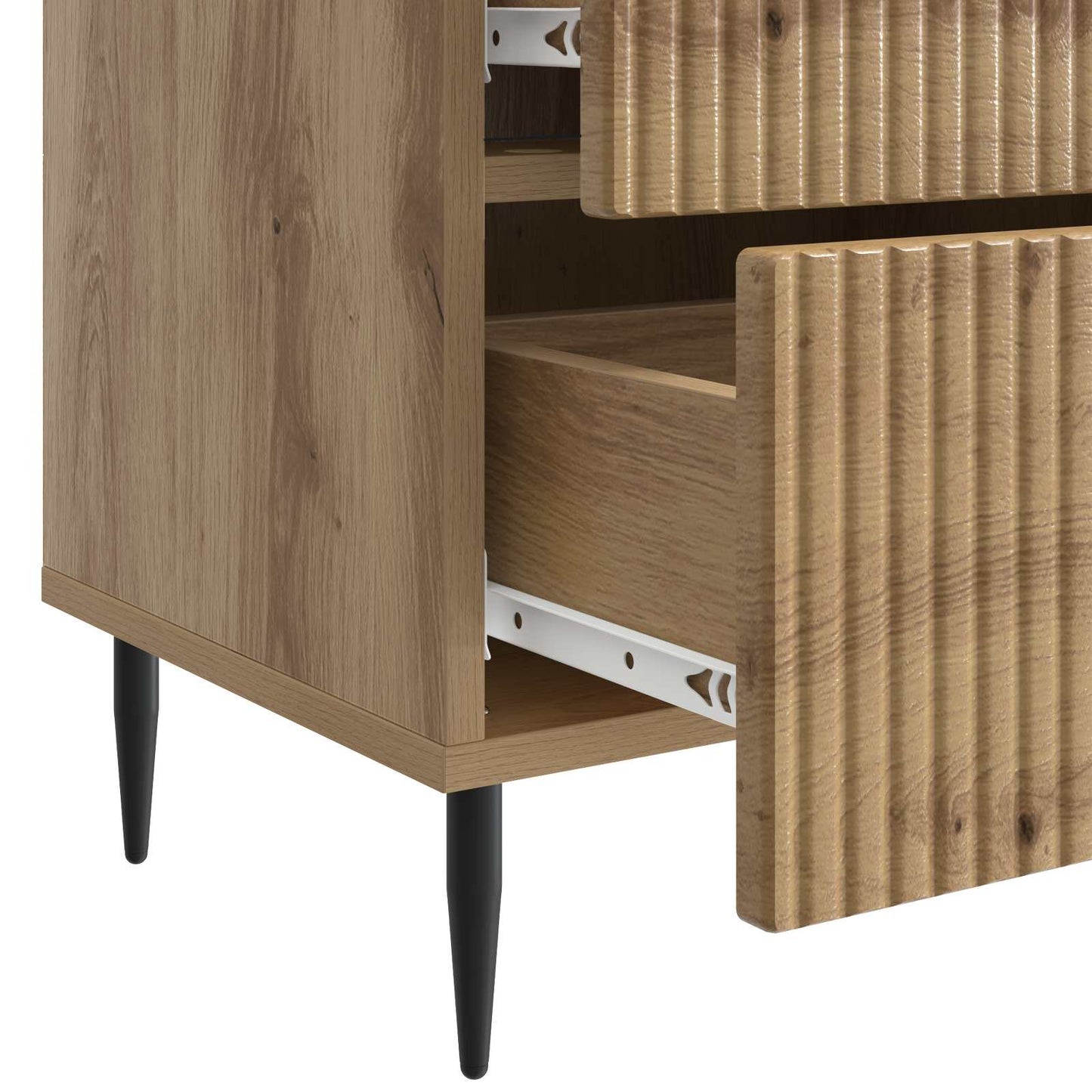 Nachttisch 2 stk. Artisan-Eiche 43 x 34,5 x 47,5 cm