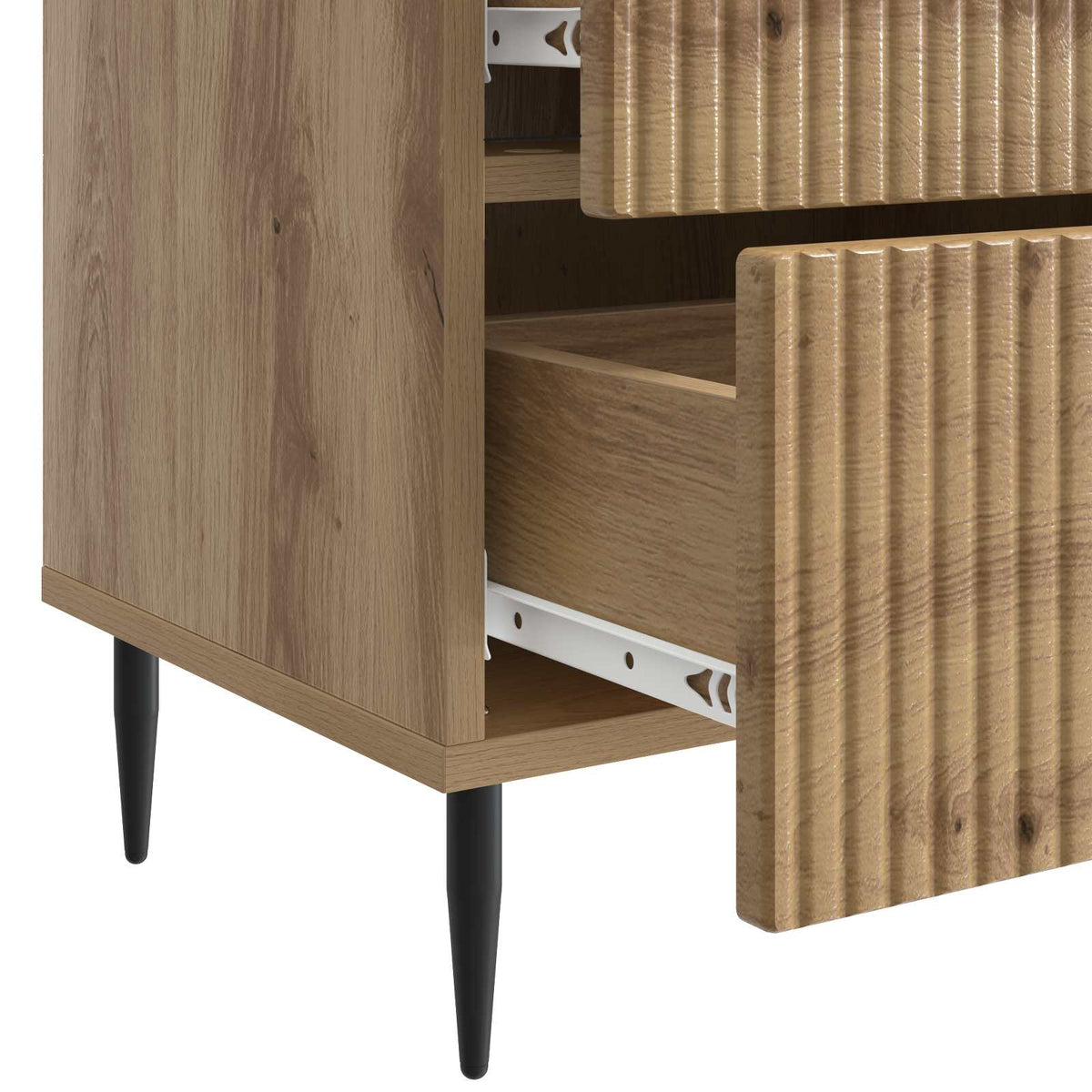 Nachttisch 2 stk. Artisan-Eiche 43 x 34,5 x 47,5 cm