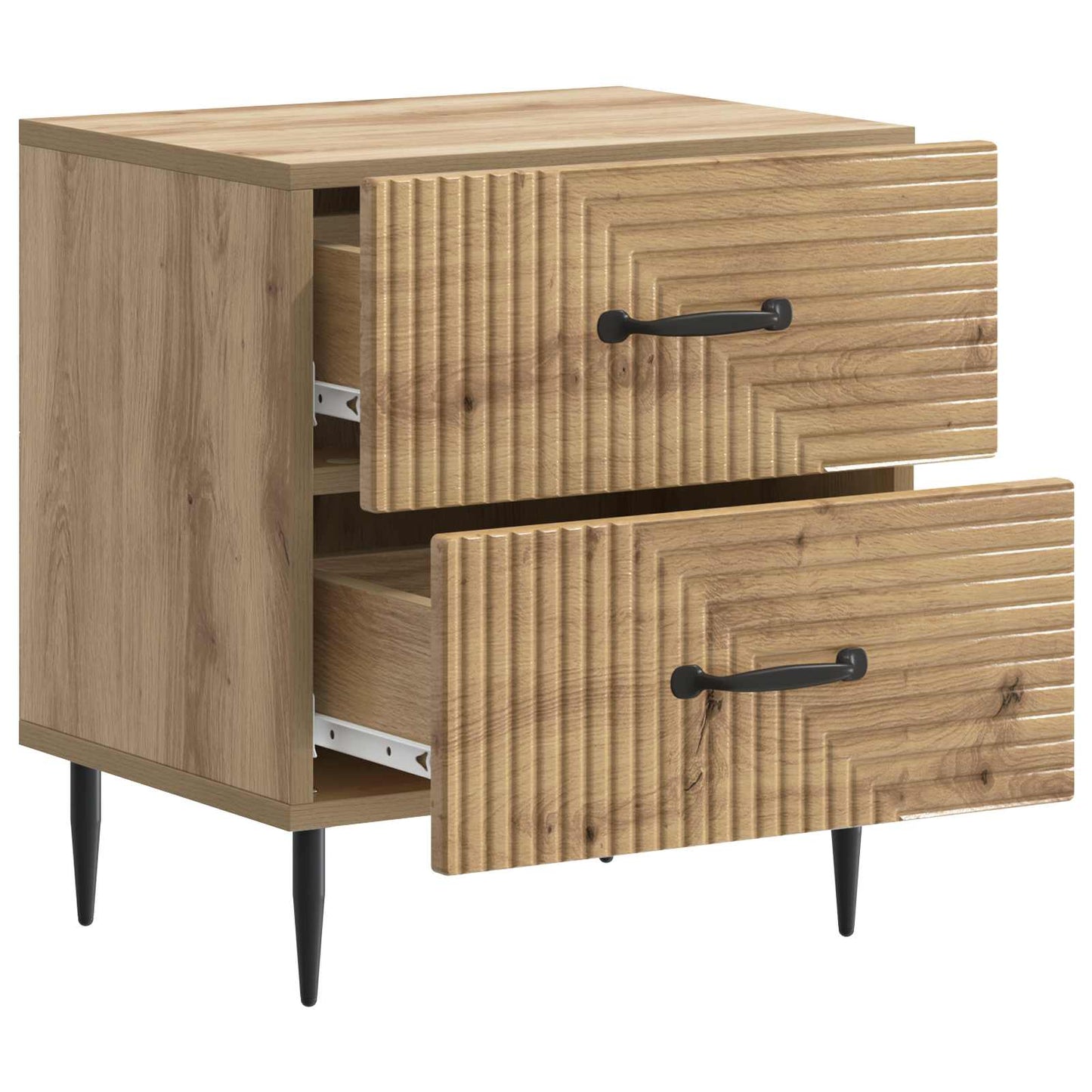 Nachttisch 2 stk. Artisan-Eiche 43 x 34,5 x 47,5 cm