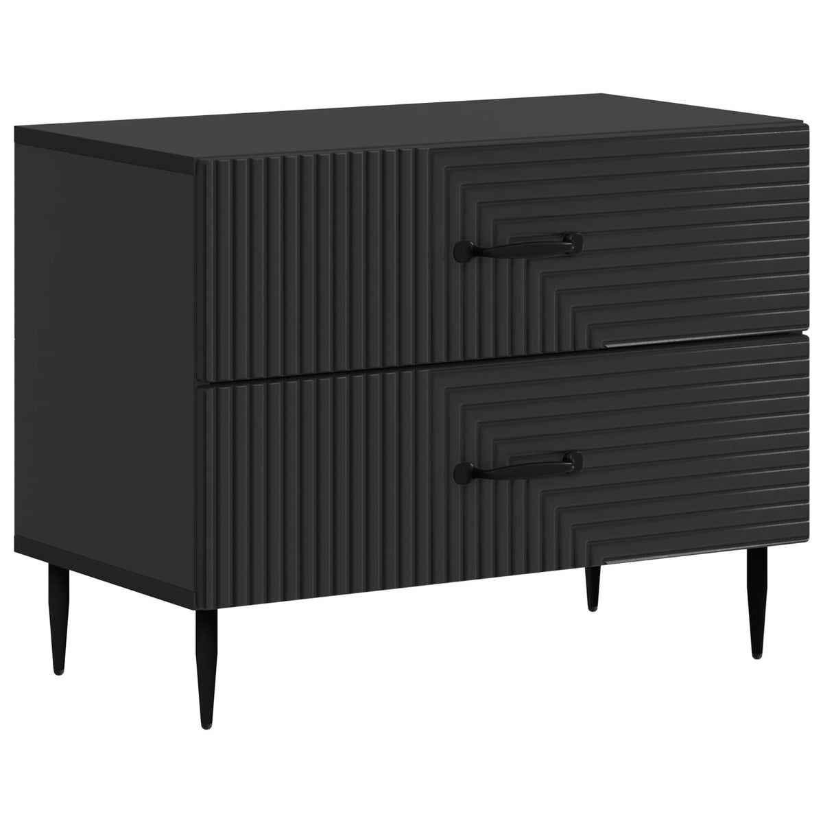 Nachttisch Schwarz 62 x 34,5 x 47,5 cm Holzwerkstoff