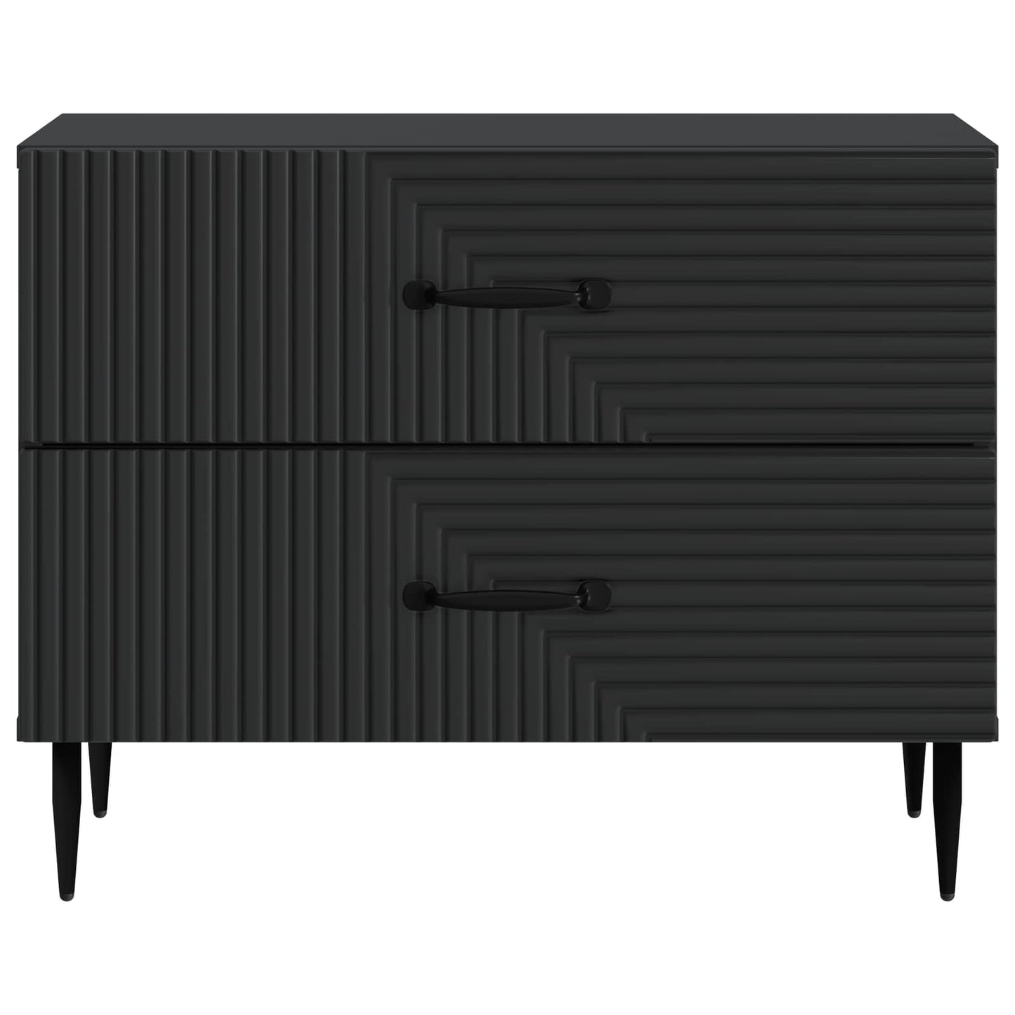 Nachttisch Schwarz 62 x 34,5 x 47,5 cm Holzwerkstoff
