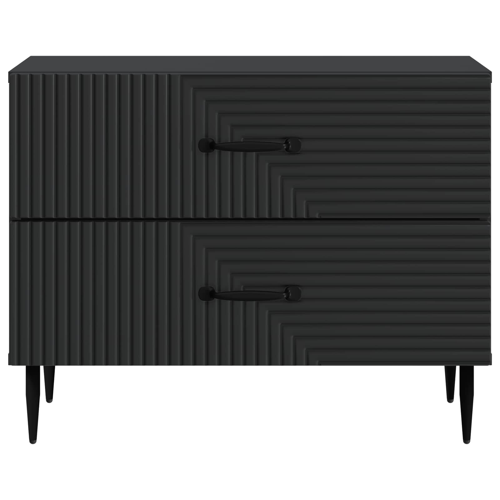Nachttisch Schwarz 62 x 34,5 x 47,5 cm Holzwerkstoff