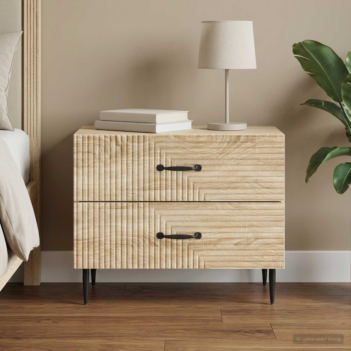 Nachttisch Sonoma-Eiche 62 x 34,5 x 47,5 cm Holzwerkstoff