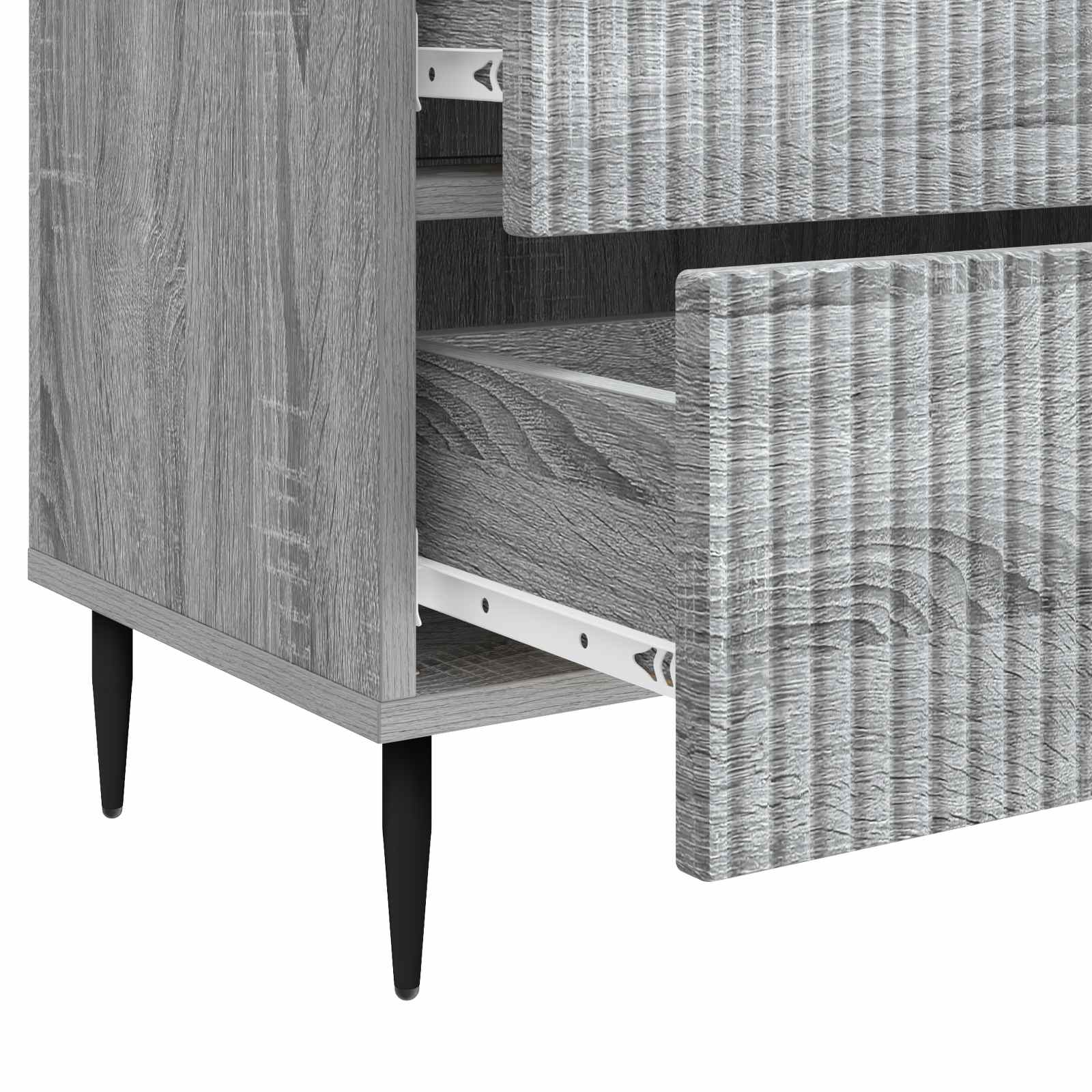 Nachttisch Graues Sonoma 62 x 34,5 x 47,5 cm Holzwerkstoff