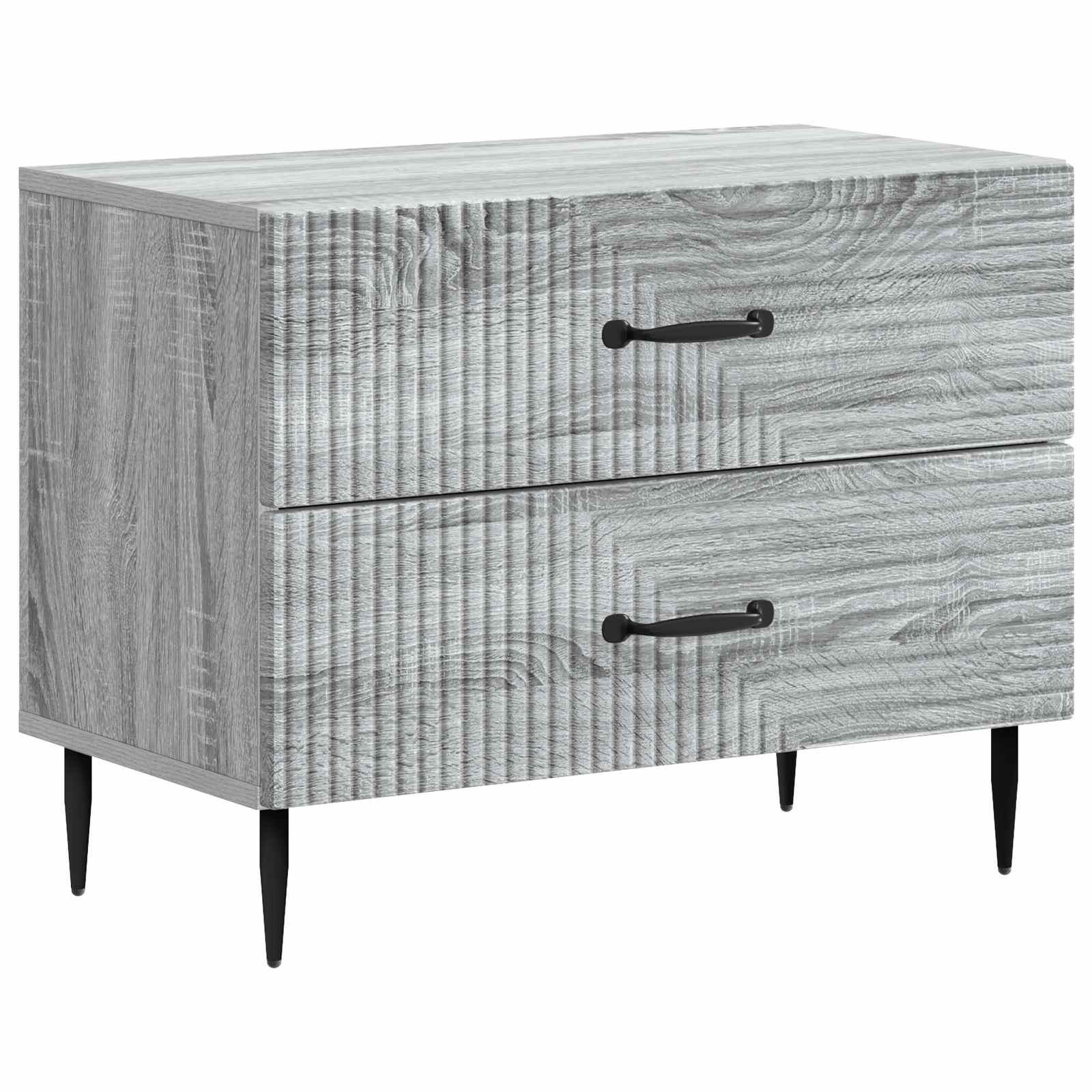 Nachttisch Graues Sonoma 62 x 34,5 x 47,5 cm Holzwerkstoff
