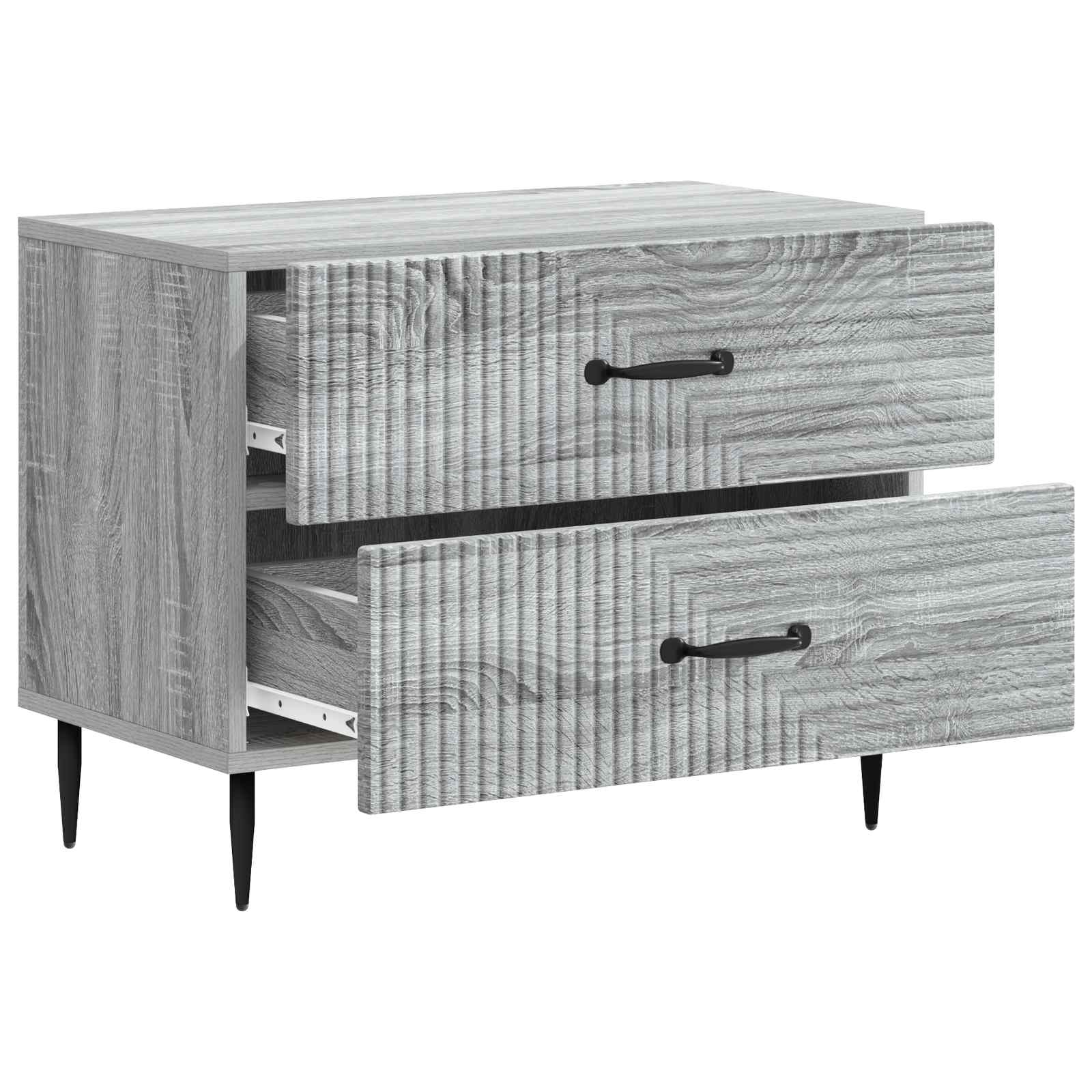 Nachttisch Graues Sonoma 62 x 34,5 x 47,5 cm Holzwerkstoff