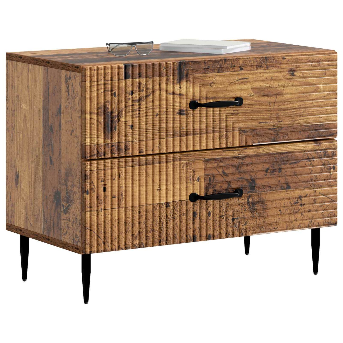 Nachttisch Altholz 62 x 34,5 x 47,5 cm Holzwerkstoff
